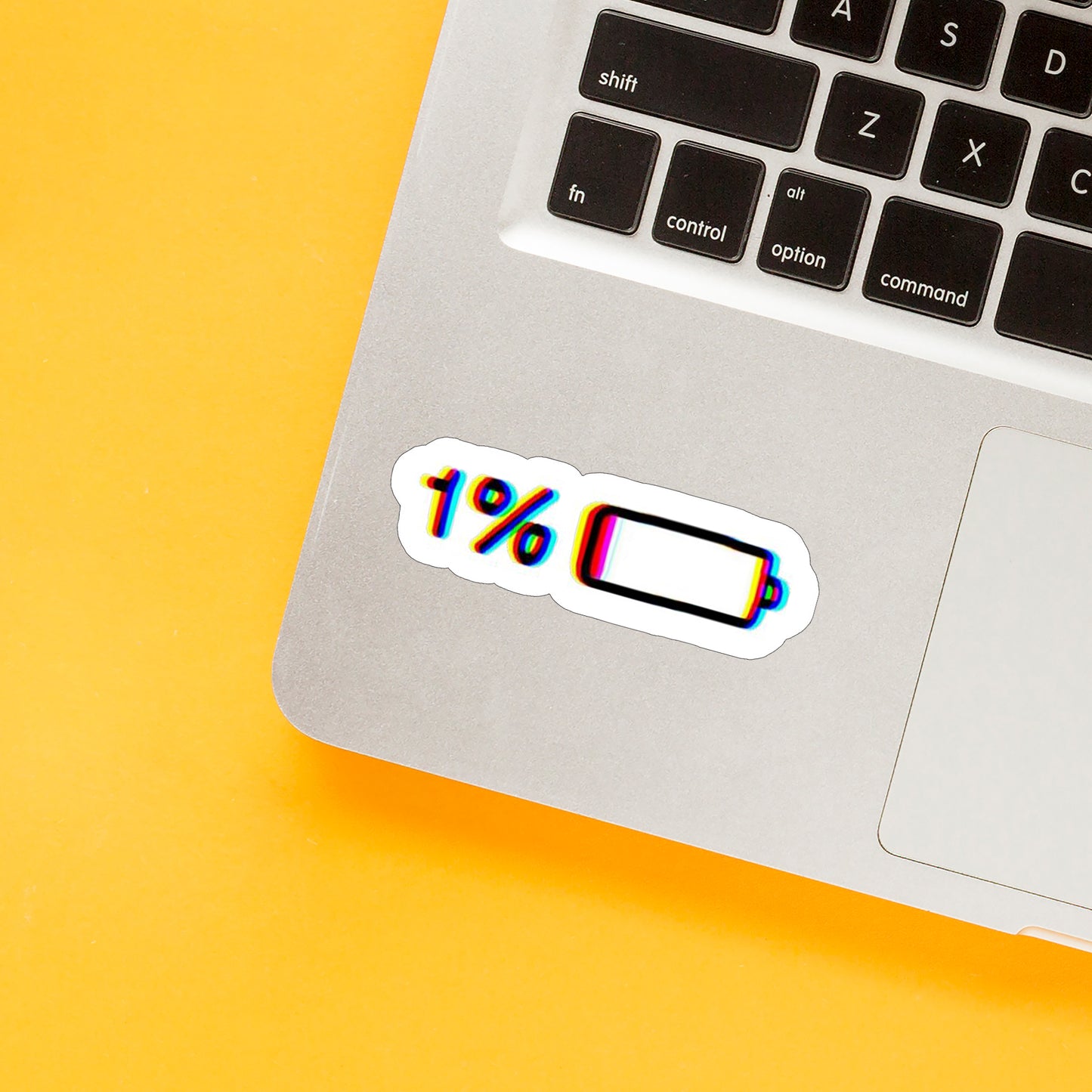 1% Battery 01 Sticker