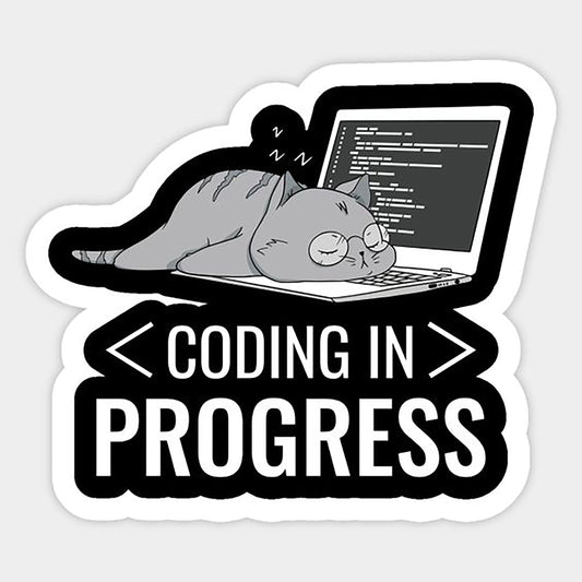 Coding in Progress 01 Sticker